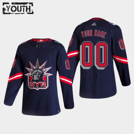 New York Rangers Custom 2020-21 Reverse Retro Authentic Shirt - Kinderen